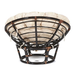 Кресло PAPASAN 23/01 W /с подушкой/ диаметр подушки 129 см, 115х101х104 см, Antique brown (античный черно-коричневый), ткань Старт