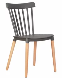 Стул обеденный DOBRIN THEO ножки светлый бук темно-серый GR-04