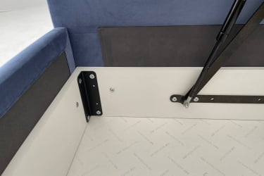 Односпальная кровать с подъемным механизмом Альба (Софа) КМ.S-16 топаз (велюр)