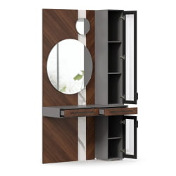 Секция комбинированная Вилена ЛД 138.110.000 Оникс Серый/Орех/Монте белый