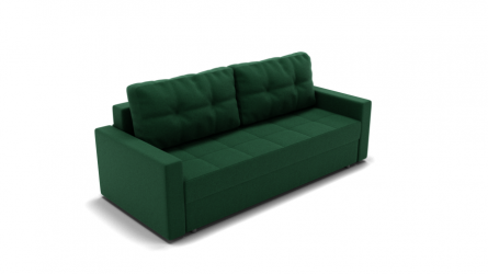 Зеленый диван Рио (ЗР) Цвет фасада: Зеленый; Тип: Прямой; Материал фасада: Металл/Велюр