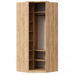 Угловой гардеробный шкаф Фиджи ЛД 659.247.000 Дуб Золотой Белый