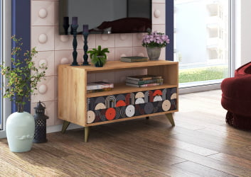 ТВ тумба ТМ-005  дуб крафт золотой/VINIL