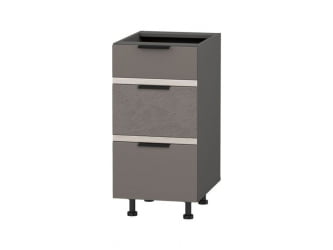 Стол с 3-мя ящиками системы Hettich Грейс 105.90 Оникс Кубанит
