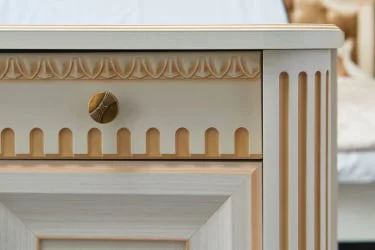 Комплект мебели для спальни Марлен №5 Кремовый белый Патина