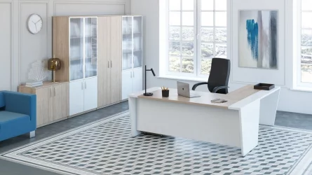 Стол письменный с древесной панелью ASTI AST33911121 Вяз Белый