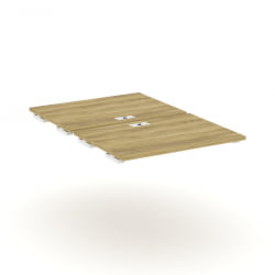 Двойной стол-приставка к двум опорным тумбам/шкафам CONCEPT CN.DSPR-005 Дуб Винченцо Белый