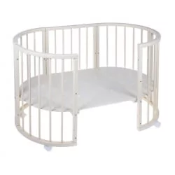 Детская кровать с бортиком Merry Happy 01 Слоновая кость