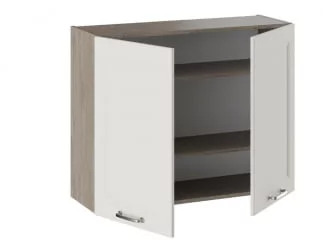 Шкаф навесной Одри В_72-90_2ДР Дуб Сонома трюфель/Бежевый шелк