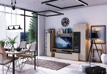 Шкаф с витриной Кёльн ЛД.674.020.000 Дуб Золотой/Кашмир