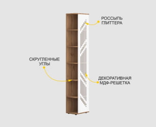 Стеллаж торцевой (лев/прав) Монако 403.15