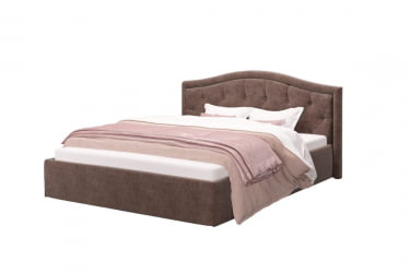 Кровать Стелла, 1400*2000 мм, велюр Rock 05, коричневый