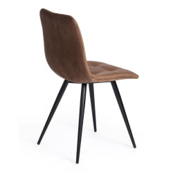 Стул CHILLY (mod. 7095-1) ткань/металл, 45x53х88 см, высота до сиденья 50 см, коричневый barkhat 12/черный