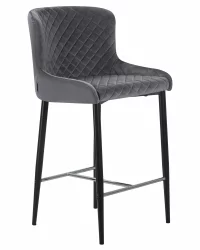 Стул полубарный DOBRIN CHRISTIAN 65 Темно-серый велюр V108-91