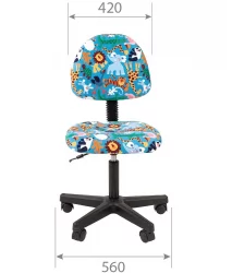 Детское кресло CHAIRMAN ТИН (Kids) 104 черный пластик Crazy