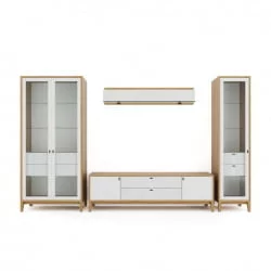 Набор мебели для гостиной Бари №1 Дуб Золотой Белый