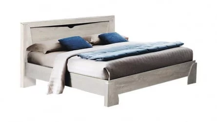Полутороспальная кровать Лючия 33.08 с настилом Бетон пайн белый Венге