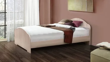 Кровать двуспальная на уголках №1 1400*2000 Дуб млечный