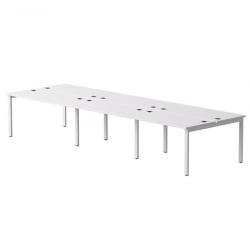 Бенч-система на 6 мест на металлокаркасе, опоры 90 гр Everprof EVO 254S218 (4140) Белый