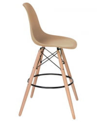 Стул барный DOBRIN DSW BAR (ножки светлый бук, цвет сиденья бежевый (GR-03)) 2 шт