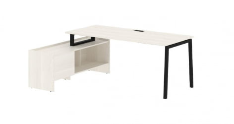 Стол с тумбой EDIS ELCT 19814 Ясень Траун Черный