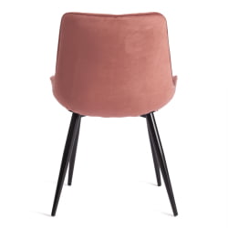 Стул ABRUZZO ( mod. 8060 ) металл/вельвет, 52 х 63 х 85 см, коралловый (HLR 44)/черный