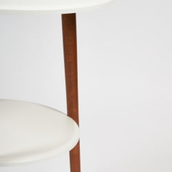 Подставка FLORISTE МДФ/дерево, 55*55*77 см, Белый (ножки орех)