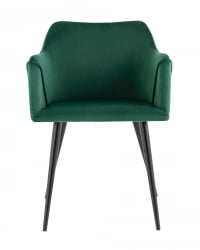 Стул с подлокотниками Джоэл велюр Зеленый