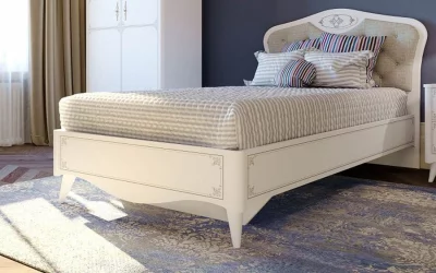 Кровать полутороспальная 1200 Элис ЛД.532.090.000.001 Белая