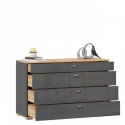 Комод 1200 с 4 ящиками Фиджи ЛД 659.050.000 Дуб Золотой Антрацит