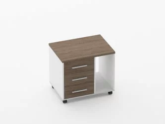 Тумба подкатная с нишей Deka 9.05.02Пр Дуб Верцаска/Белый