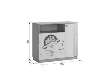 Комод Форсаж MKF-06 Дуб сонома/белый