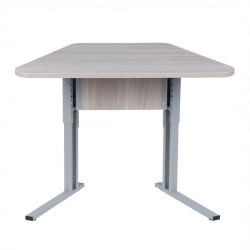 Парта одноместная трапециевидная столешница (рост 3-7) Серый/Металл Серый