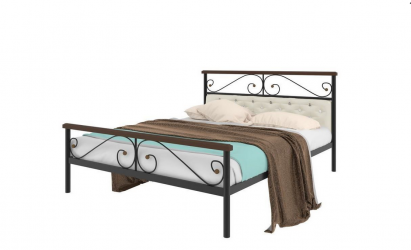 Кровать 140 на 190 Эсмеральда plus мягкая 1400х1900 Черная