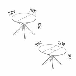 Круглый раздвижной стол Орфей 49.1 Урбан Милк