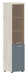 Шкаф колонка комбинированная с топом (левый) Torr LUX TLHC 42.2 L Сосна Эдмонд Серо-голубой