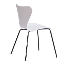 Стул Jacobsen (mod DC 102-1) пластик/металл, 45 х 54.5 х 80 см, White (белый) / Black (черный)