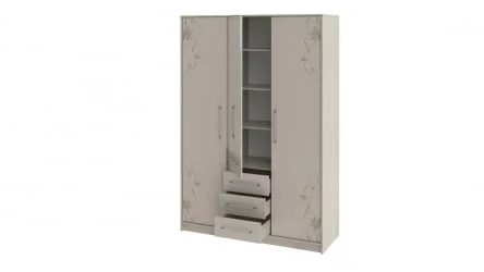 Длинный шкаф Бостон Ясень шимо/Бежевый глянец