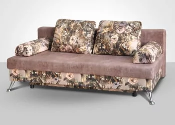 Диван прямой Комфорт саваж 9 микровелюр кожа 24-3