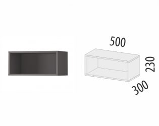 Открытая полка Графит 74.35