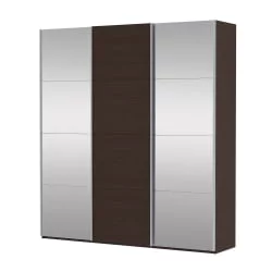 Шкаф-купе трехдверный Прайм 1800 Зеркало/ДСП/Зеркало Венге