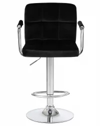 Стул барный DOBRIN KRUGER ARM Черный велюр MJ9-101