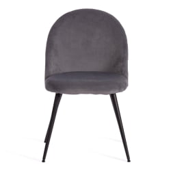 Стул MONRO (mod. 5144) металл/вельвет, 51x56x84 см, серый (HLR 21)/черный