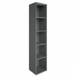 Стеллаж высокий угловой Riva А.СУ-1 Венге/Металлик