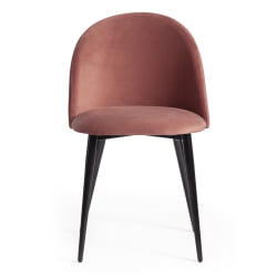 Стул MONRO (mod. 710) ткань/металл, 56х51х80 см, высота до сиденья 47 см, коралловый barkhat 15 /черный