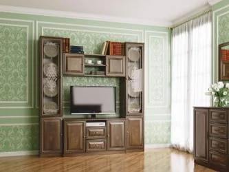 Шкаф для посуды в гостиную Габриэлла 06.87 Дуб кальяри Дуб коньяк