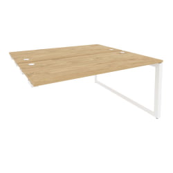 Стол-приставка двойной на О-образном м/к к опорым элем. ONIX O.MO-D.SPR-4.7 Тиквуд Светлый/Белый
