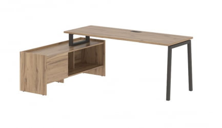 Стол с тумбой EDIS ELCT 19614 Дуб Денвер светлый Мокко