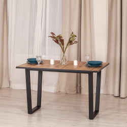 Стол COSTA ЛДСП/HPL/металл, 120 х 80 х 75 см, Северная сосна/черный