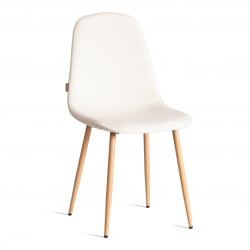 Металлический стул BREEZE (mod. JSC-58) Велюр/металл , 44 х 53 х 86 см, Light beige (светло-бежевый) HLR1 / натуральный